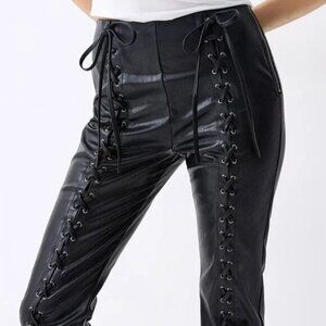 NWT Lace-up faux leather pant ***READ DESCRIPTION***
